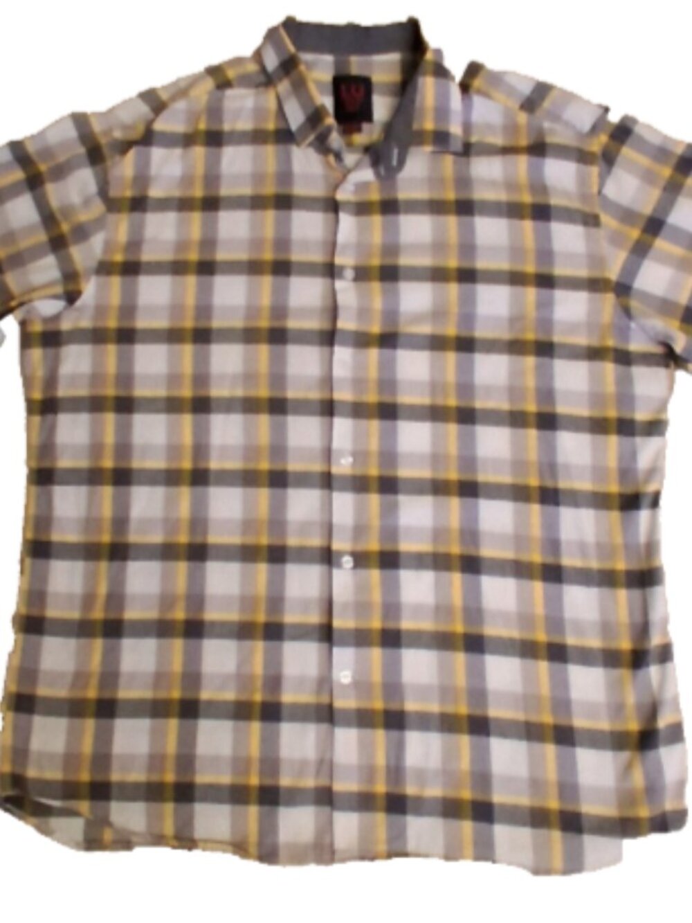 LU Men's Size 3XLT Button Down Short Sleeve Multi-Color Stretch Casual Shirt